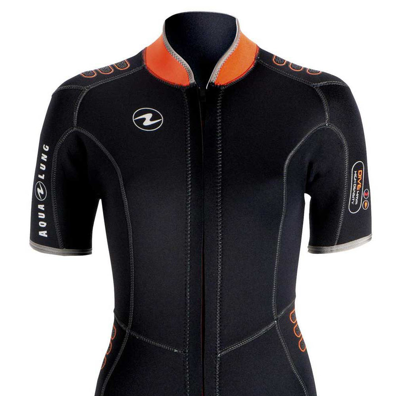 Load image into Gallery viewer, Aqualung Shorty Wetsuit for Women 4mm - Black/Orange