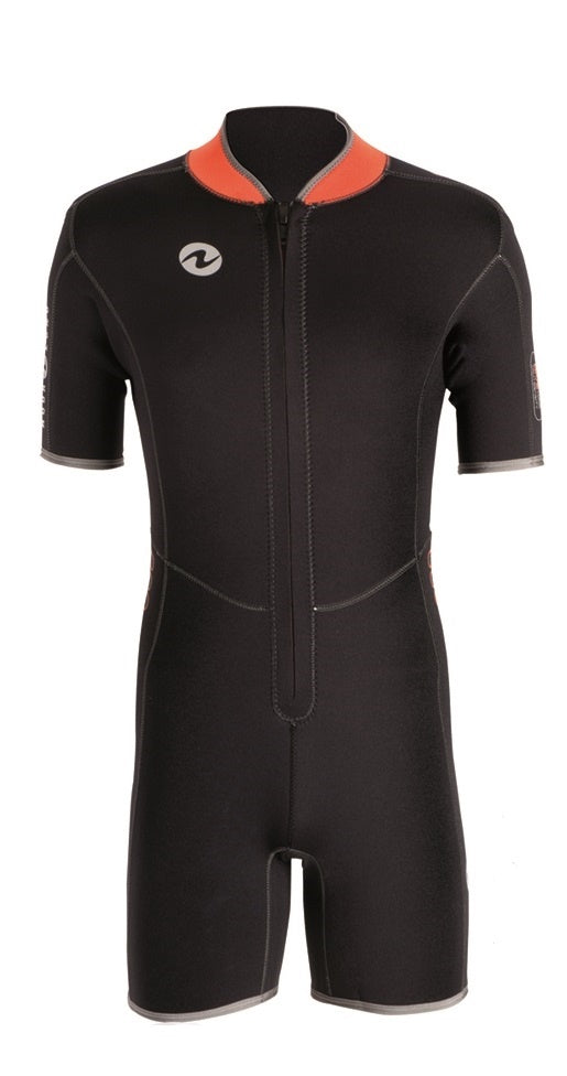 Load image into Gallery viewer, Aqualung Dive 4mm Shorty Wetsuit for Men - Black/Orange
