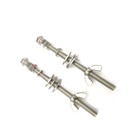 Stainless Steel bolt, washers & wing nuts twinset cylinders