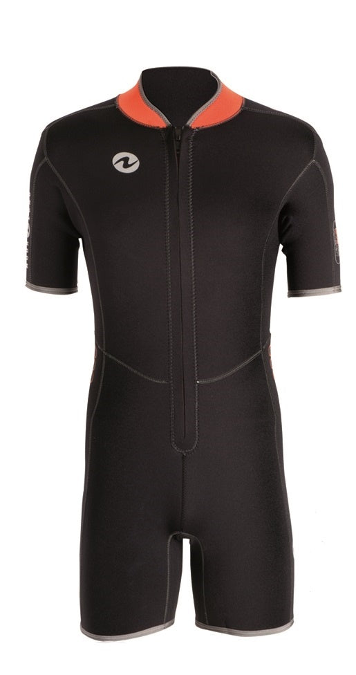 Aqualung Dive 4mm Shorty Wetsuit for Men - Black/Orange