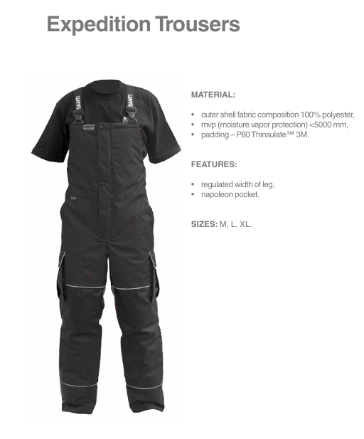Santi Expedition Trousers / Salopettes (Size XL)